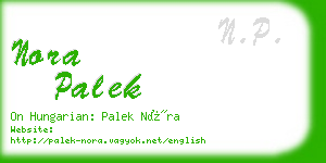 nora palek business card